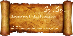 Szemenyei Szilveszter névjegykártya